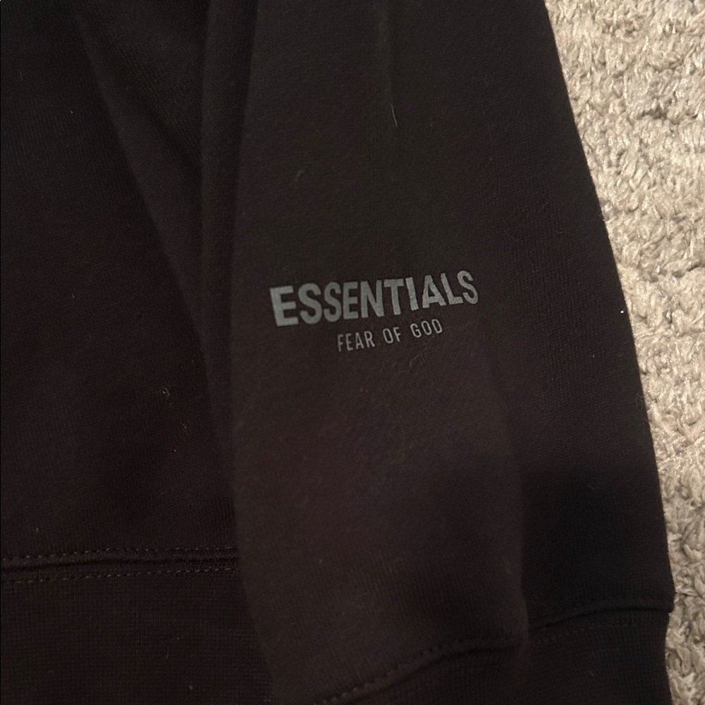 Essentials Men's Black Crewneck Sweater - Picture 3 of 6